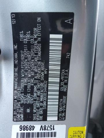 5TDKK3DC0ES446632 - 2014 TOYOTA SIENNA LE SILVER photo 13