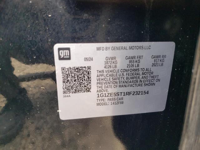 1G1ZE5ST1RF232154 - 2024 CHEVROLET MALIBU PREMIER 黑色 照片 12