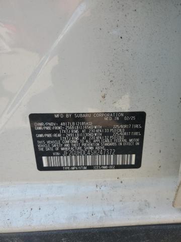 JF2GUHDC4SH247372 - 2025 SUBARU CROSSTREK PREMIUM WHITE photo 14