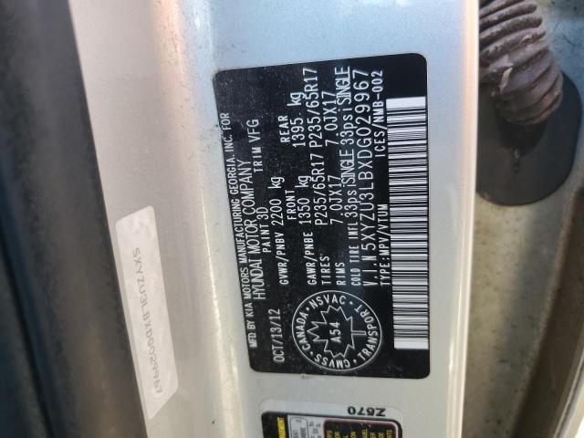 5XYZU3LBXDG029967 - 2013 HYUNDAI SANTA FE S SILVER photo 14