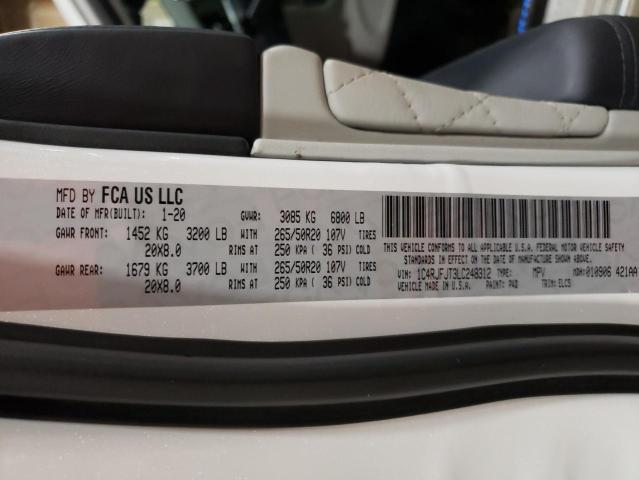 1C4RJFJT3LC248312 - 2020 JEEP GRAND CHER SUMMIT Ağ foto 13