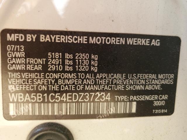 WBA5B1C54EDZ37234 - 2014 BMW 535 I WHITE photo 13