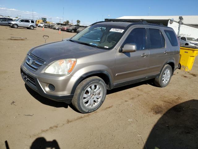 JHLRD78965C045363 - 2005 HONDA CR-V SE GOLD photo 1