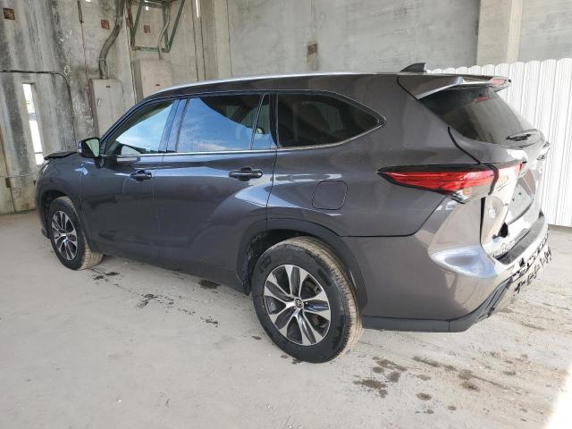 5TDGZRAH1NS543777 - 2022 TOYOTA HIGHLANDER XLE CHARCOAL photo 2