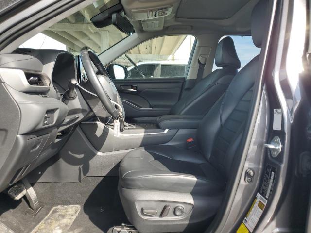 5TDGZRAH1NS543777 - 2022 TOYOTA HIGHLANDER XLE CHARCOAL photo 7