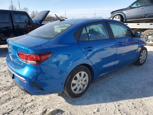 3KPA24AD6ME396259 - 2021 KIA RIO LX BLUE photo 3