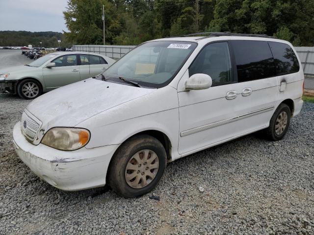 KNDUP132556706031 - 2005 KIA SEDONA EX WHITE photo 1