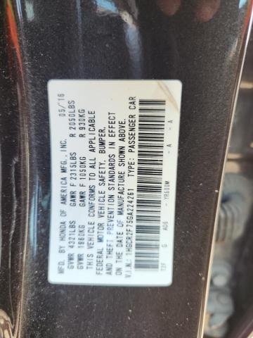 1HGCR2F75GA224261 - 2016 HONDA ACCORD EX GRAY photo 13