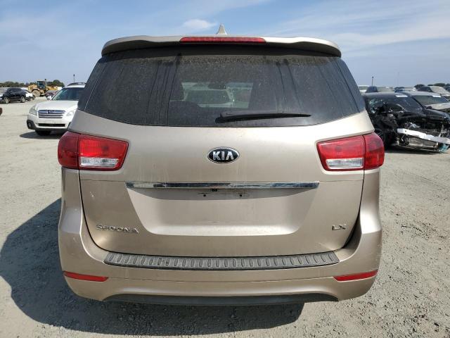 KNDMB5C15H6241705 - 2017 KIA SEDONA LX SILVER photo 6