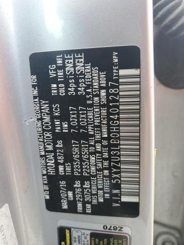 5XYZU3LB0HG401287 - 2017 HYUNDAI SANTA FE S Silber Foto 13