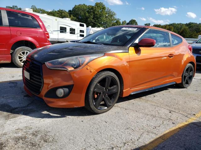 KMHTC6AE9DU137918 - 2013 HYUNDAI VELOSTER TURBO ORANGE photo 1