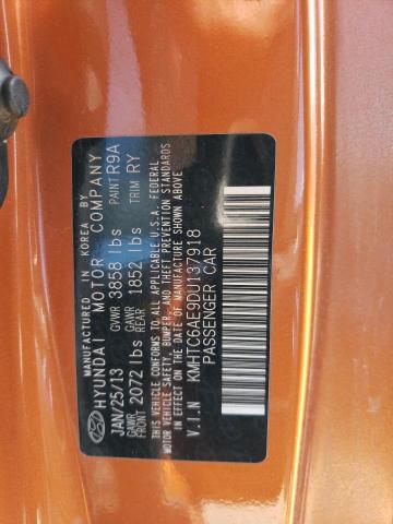 KMHTC6AE9DU137918 - 2013 HYUNDAI VELOSTER TURBO ORANGE photo 12