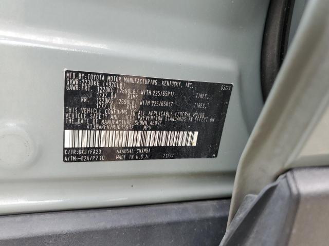 4T3RWRFV7MU015917 - 2021 TOYOTA RAV4 XLE 灰色 照片 14