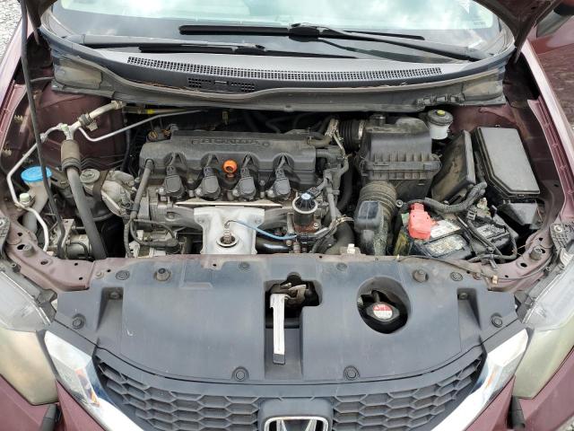 19XFB2F52DE009105 - 2013 HONDA CIVIC LX BURGUNDY photo 11