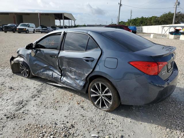 2T1BURHEXHC882166 - 2017 TOYOTA COROLLA L BLUE photo 2