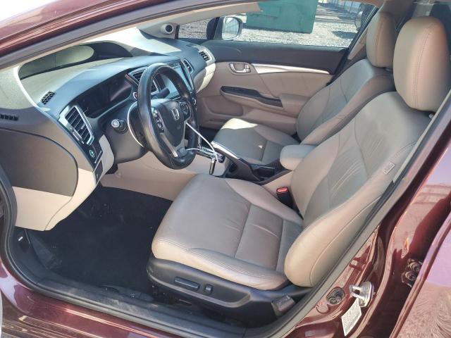 19XFB2F99EE214411 - 2014 HONDA CIVIC EXL MAROON photo 7