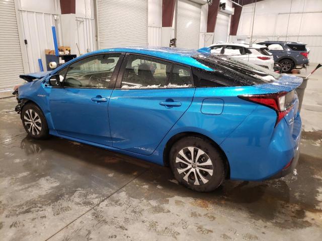 JTDL9MFU6M3025736 - 2021 TOYOTA PRIUS LE BLUE photo 2