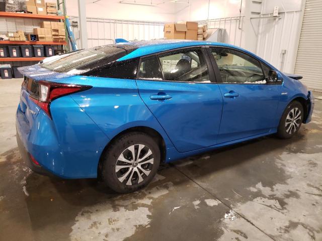 JTDL9MFU6M3025736 - 2021 TOYOTA PRIUS LE BLUE photo 3