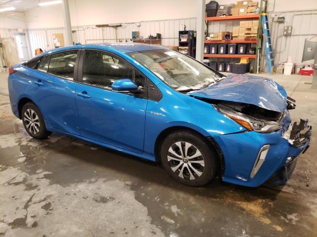 JTDL9MFU6M3025736 - 2021 TOYOTA PRIUS LE BLUE photo 4