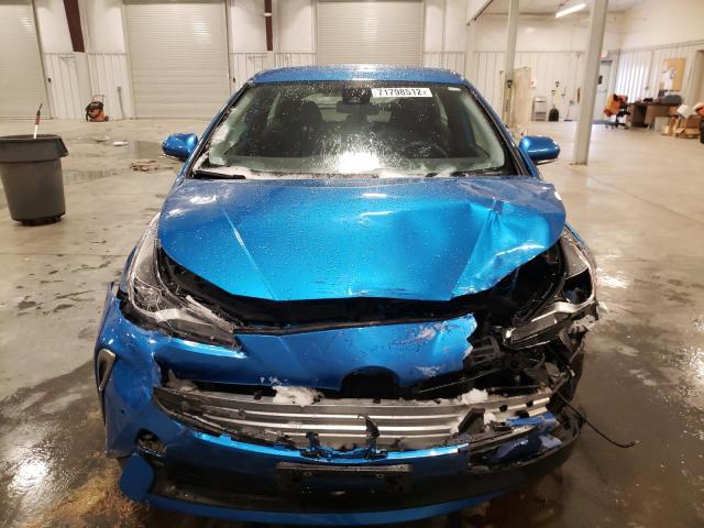 JTDL9MFU6M3025736 - 2021 TOYOTA PRIUS LE BLUE photo 5