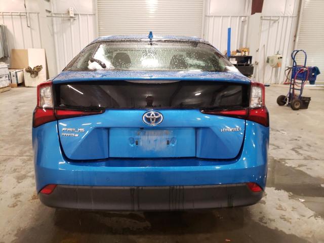 JTDL9MFU6M3025736 - 2021 TOYOTA PRIUS LE BLUE photo 6