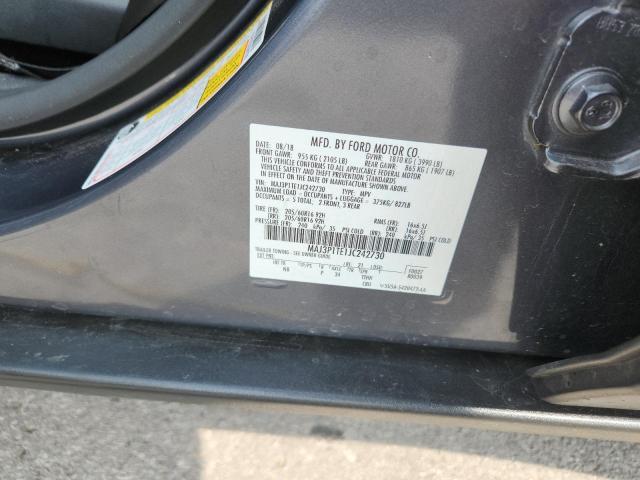 MAJ3P1TE1JC242730 - 2018 FORD ECOSPORT SE Gris foto 13