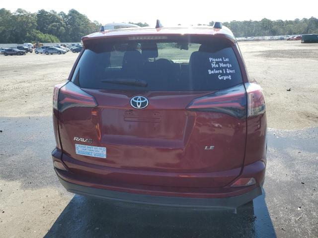 2T3ZFREV0JW495196 - 2018 TOYOTA RAV4 LE BURGUNDY photo 6