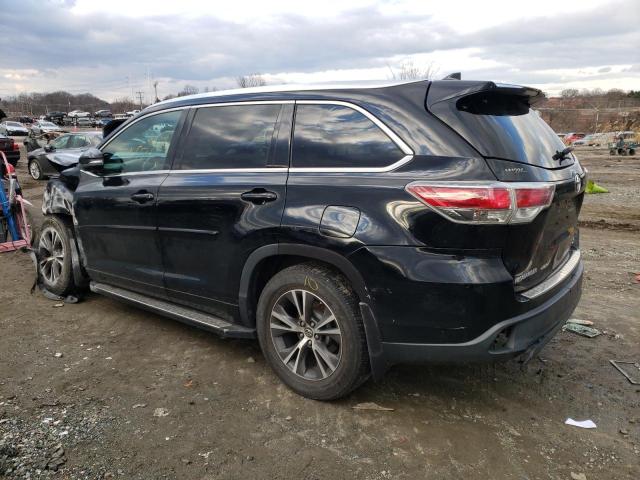 5TDJKRFHXGS316867 - 2016 TOYOTA HIGHLANDER XLE 黑色 照片 2