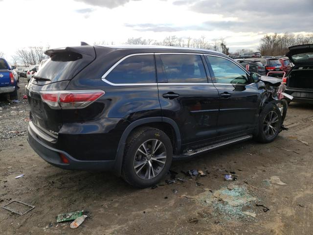 5TDJKRFHXGS316867 - 2016 TOYOTA HIGHLANDER XLE 黑色 照片 3