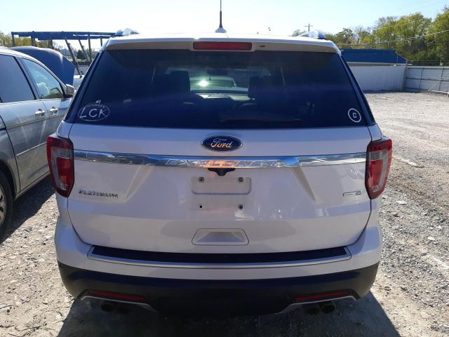 1FM5K8HT0JGA53511 - 2018 FORD EXPLORER PLATINUM WHITE photo 6