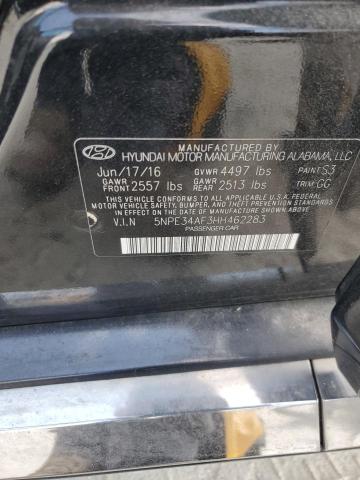 5NPE34AF3HH462283 - 2017 HYUNDAI SONATA SPORT BLACK photo 12