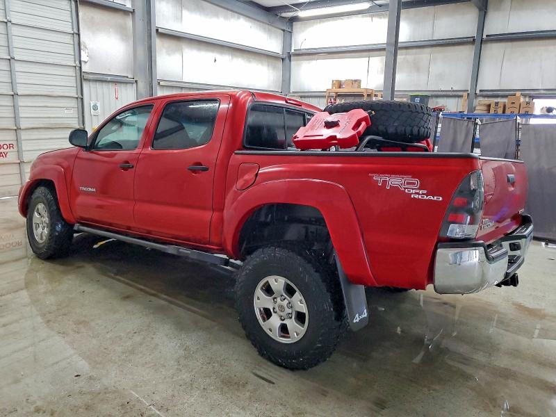 3TMLU42N69M021415 - 2009 TOYOTA TACOMA DOUBLE CAB Granate foto 2