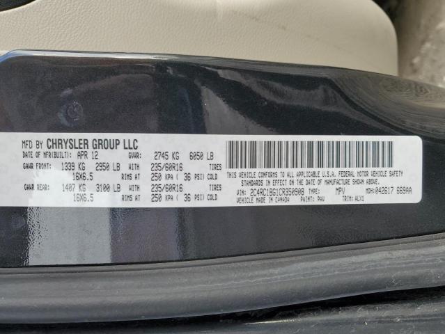 2C4RC1BG1CR350908 - 2012 CHRYSLER TOWN & COU TOURING ნაცრისფერი ფოტო 14