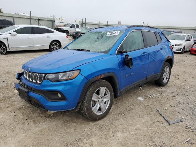 3C4NJCBB4NT235224 - 2022 JEEP COMPASS LATITUDE BLUE photo 1