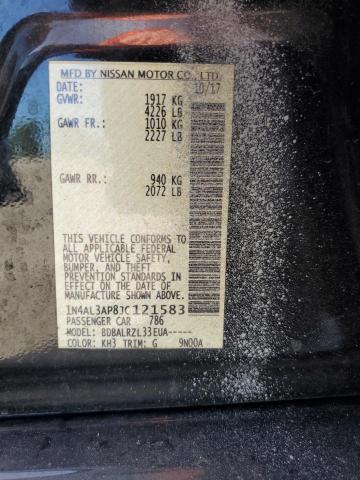 1N4AL3AP8JC121583 - 2018 NISSAN ALTIMA 2.5 Қара фото 12