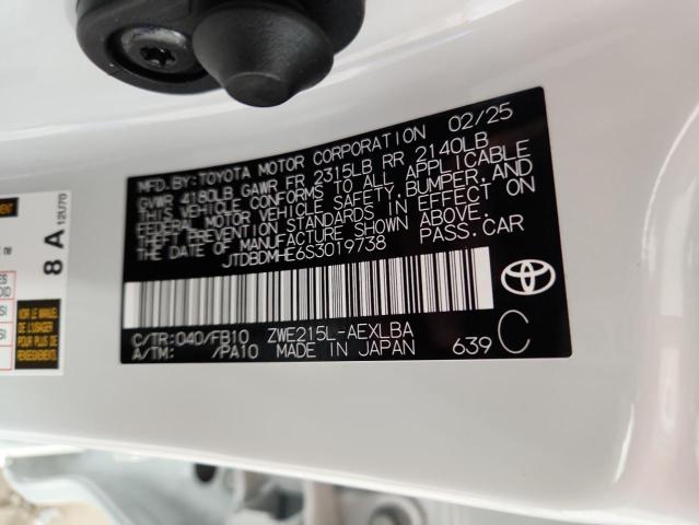 JTDBDMHE6S3019738 - 2025 TOYOTA COROLLA LE WHITE photo 13