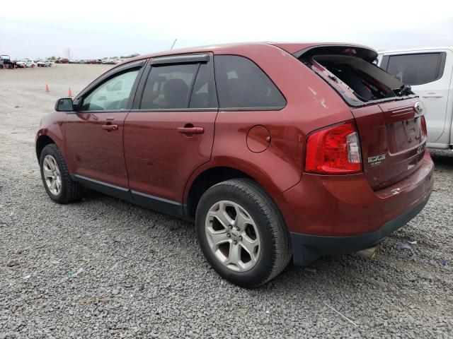 2FMDK3JC2EBA77976 - 2014 FORD EDGE SEL BURGUNDY photo 2