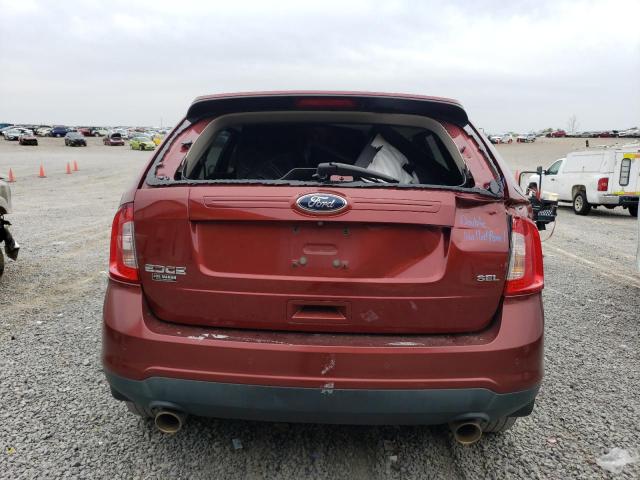 2FMDK3JC2EBA77976 - 2014 FORD EDGE SEL BURGUNDY photo 6