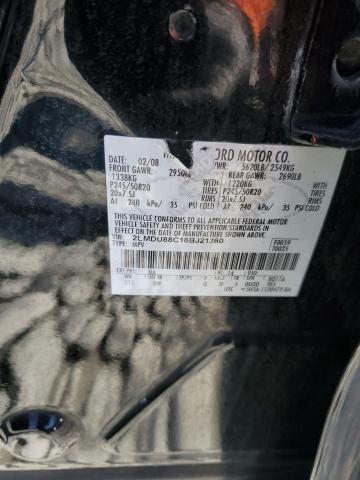 2LMDU88C18BJ21360 - 2008 LINCOLN MKX შავი ფოტო 13