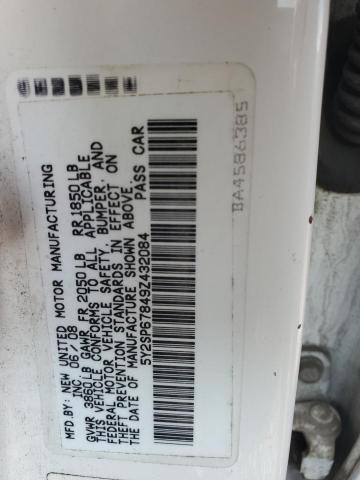 5Y2SP67849Z432084 - 2009 PONTIAC VIBE WHITE photo 12