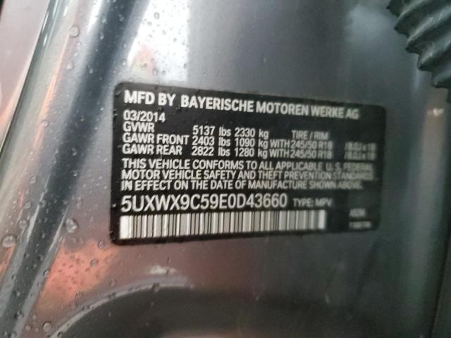 5UXWX9C59E0D43660 - 2014 BMW X3 XDRIVE28I GRAY photo 13