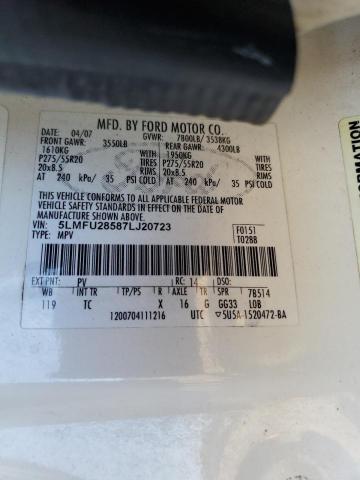 5LMFU28587LJ20723 - 2007 LINCOLN NAVIGATOR 白色 照片 13