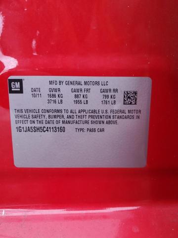 1G1JA5SH5C4113160 - 2012 CHEVROLET SONIC LS 红色 照片 13