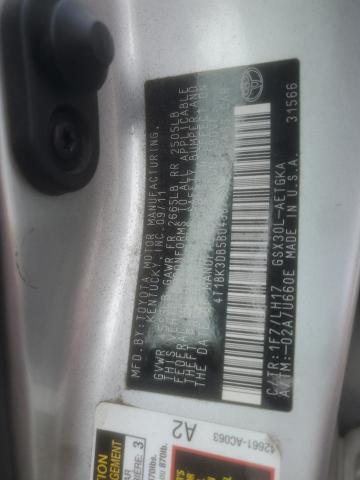 4T1BK3DB5BU430758 - 2011 TOYOTA AVALON BASE 银色 照片 12