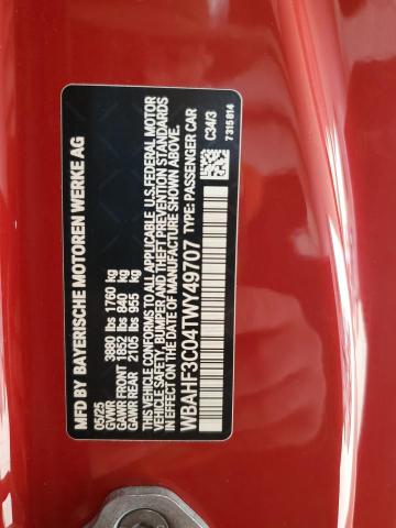 WBAHF3C04TWY49707 - 2026 BMW Z4 SDRIVE30I RED photo 12