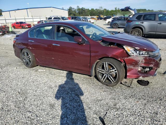 1HGCR2F56HA023288 - 2017 HONDA ACCORD SPORT BURGUNDY photo 4