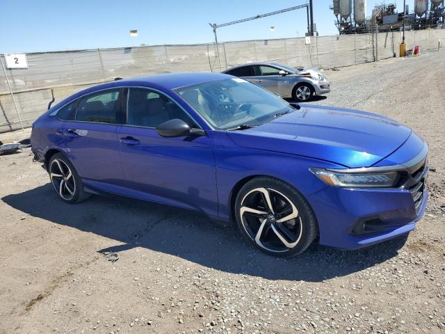 1HGCV1F30NA048624 - 2022 HONDA ACCORD SPORT BLUE photo 4