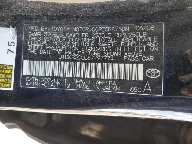 JTDKB20U087797774 - 2008 TOYOTA PRIUS CHARCOAL photo 13