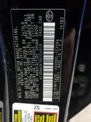 4T1DAACK1SU154919 - 2025 TOYOTA CAMRY XSE BLACK photo 12