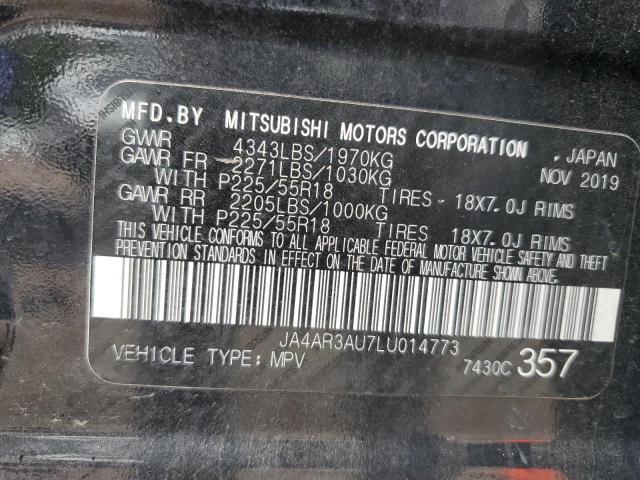 JA4AR3AU7LU014773 - 2020 MITSUBISHI OUTLANDER SPORT ES Negro foto 14